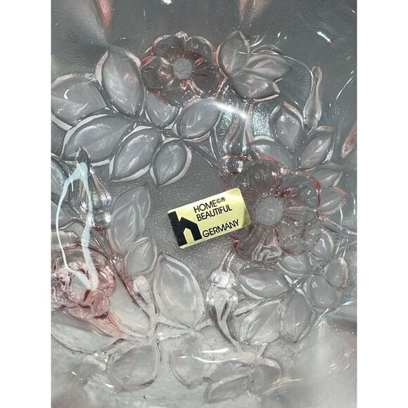 Home Beautiful Pink Rose Blush Hostess Glass Bowl Made in Germany - Picture 5 of 5